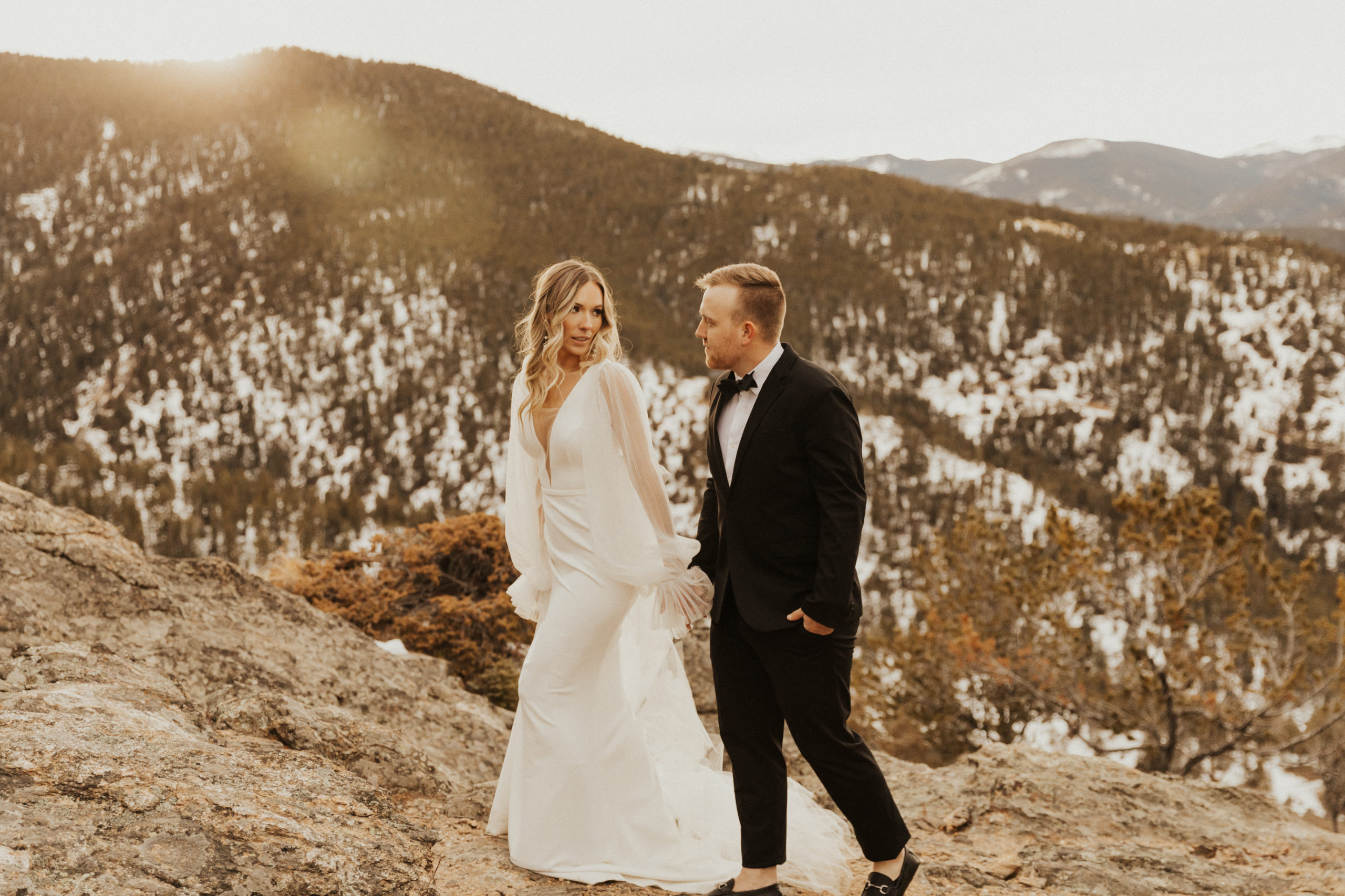 Winter elopement in Rocky Mountain National Park