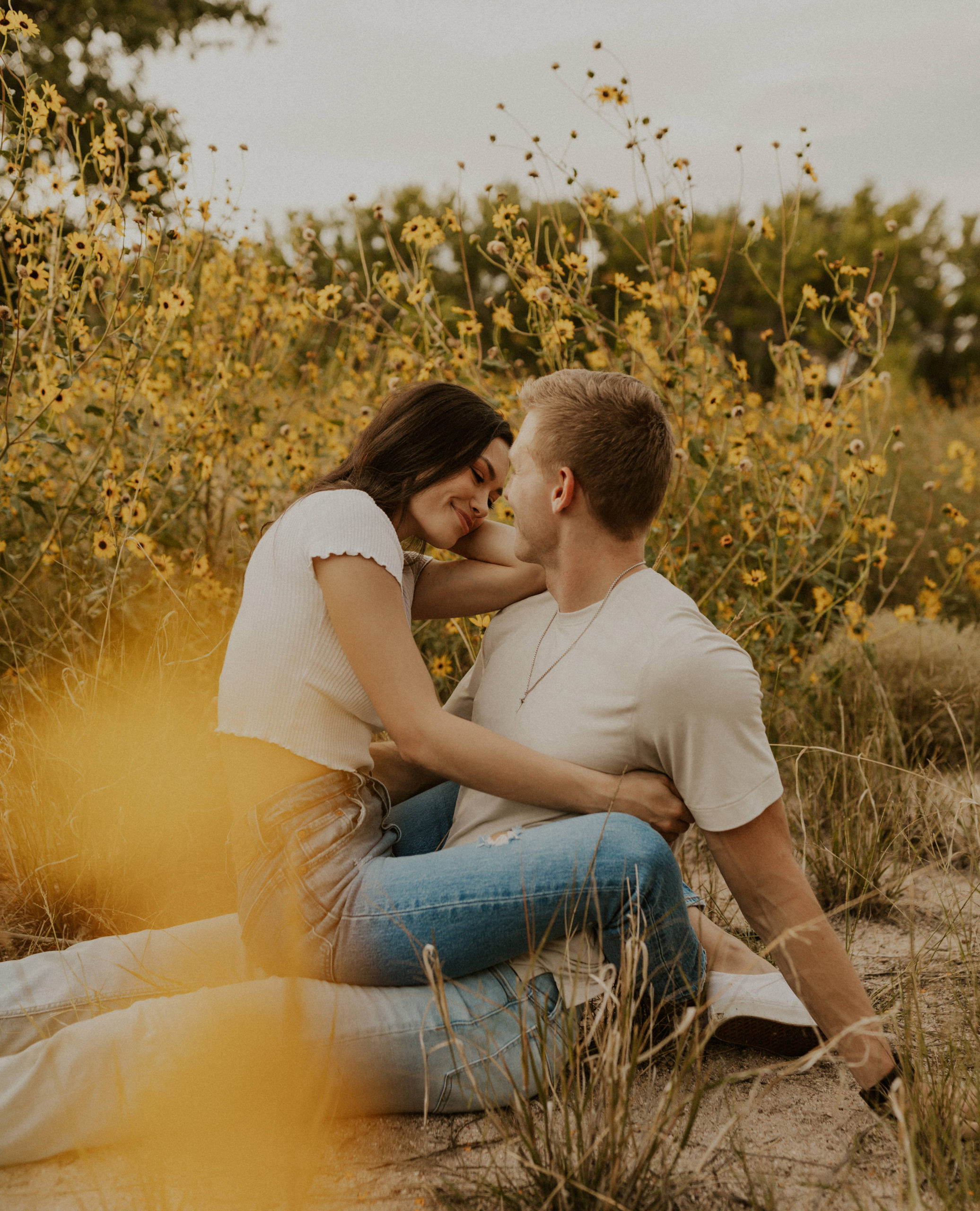 colorado wildflower engagement session