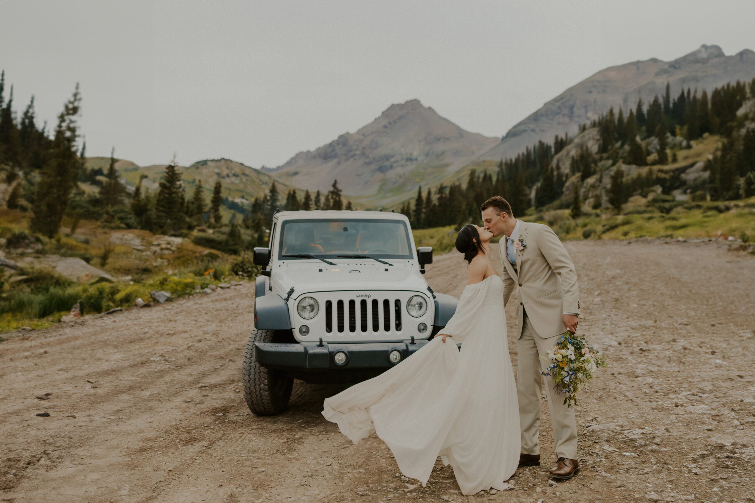 san juan mountains off-roading 4x4 elopement in ouray, colorado