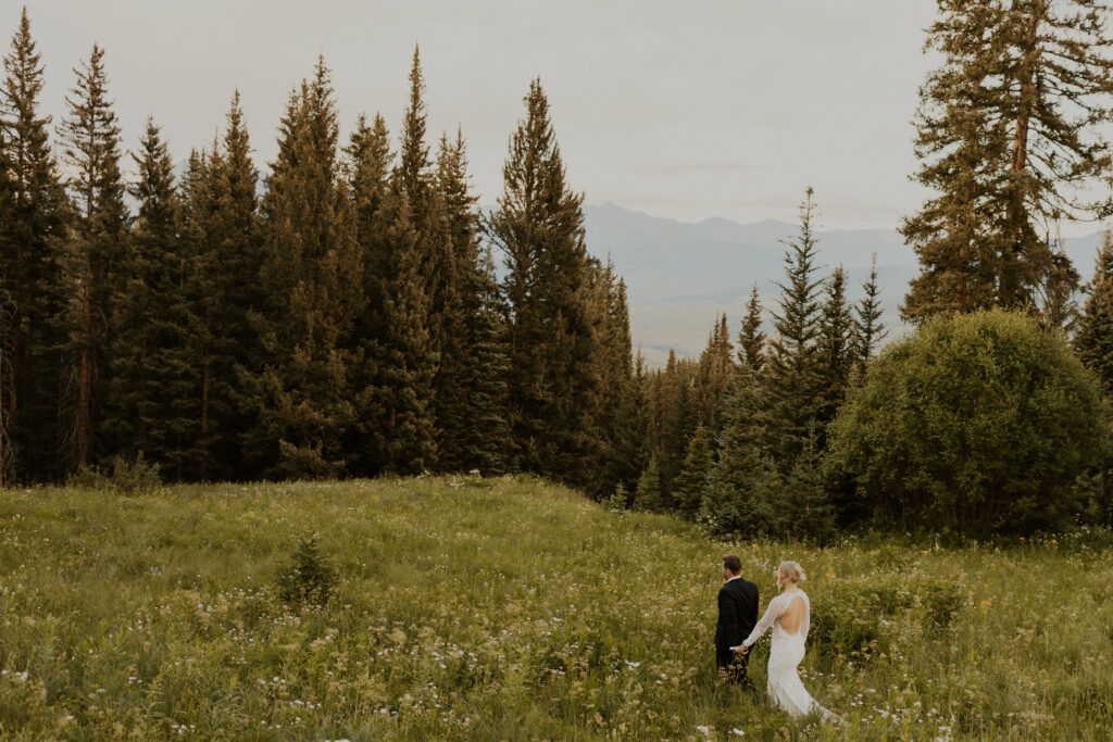 Luxury Summer Wildflower Intimate Wedding in Crested Butte at Private Home